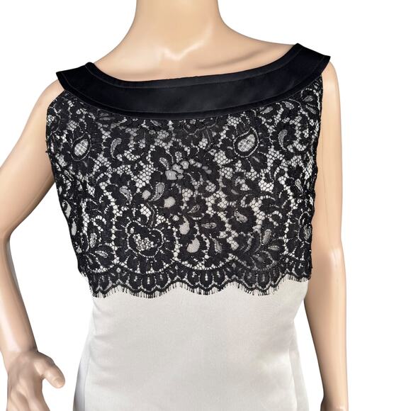 St. John Two-Tone Black & Gray Knit Sheath Dress Sz 14 Designer Evening Cocktail - Picture 2 of 12